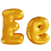 3d illustration balloon alphabet E png