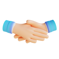 3D-Illustration Handshake Handgesten png