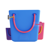 bolsa de papel de ilustración 3d png