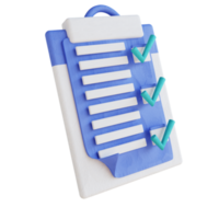 3D illustration to do list png