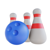 illustration 3d boule de bowling sport png