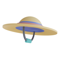 3d illustrazione spiaggia cappello png