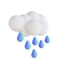 3d ilustración clima lluvioso png