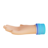 3D illustration donation hand gestures png