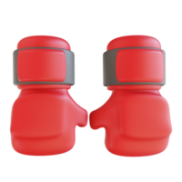 3D illustration boxing gloves sport png