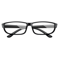 realistico nero occhiali. superiore Visualizza. png