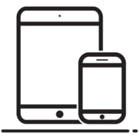 icône tablette et téléphone portable png