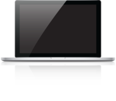 Modern glossy laptop isolated. png