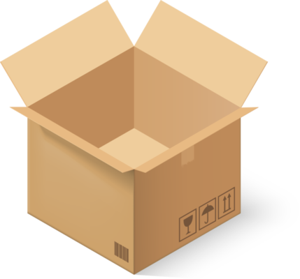 open cardboard box png