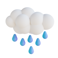 3D illustration rainy weather png