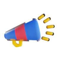 3D illustration megaphone png