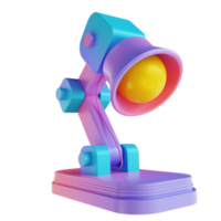 3D illustration colorful study lamp png