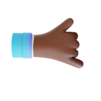 3d illustration ring upp mig hand gester png