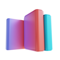 3D illustration colorful book png