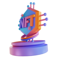 illustration 3d podium nft png