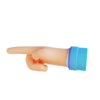 3d illustratie hand- gebaar aandacht png