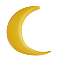 3D illustration moon suitable for Ramadan png