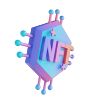 3d illustration nft ethereum processor png