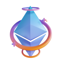 3d illustration ethereum et anneau png