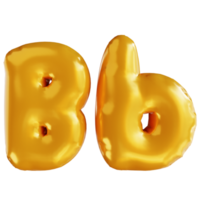alfabeto b do balão da ilustração 3d png