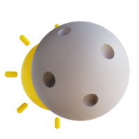 ilustração 3D sol e lua png