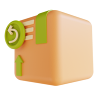 3D illustration return box png