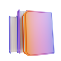 livro colorido de ilustração 3D png