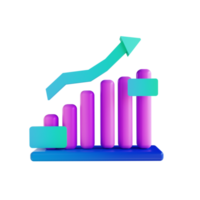 trafic de croissance illustration 3d png