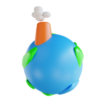 3D illustration air and earth pollution suitable ecology png