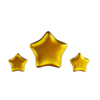 3D illustration golden star png