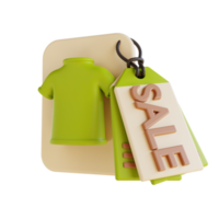 3D illustration sell clothes png