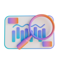 analisi dei dati di ricerca dell'illustrazione 3d png