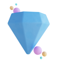 diamante de ilustração 3D