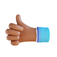 3D illustration good hand gesture png