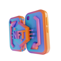 3D-Darstellung NFT-Austausch png