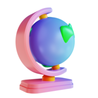 3D illustration colorful globe png