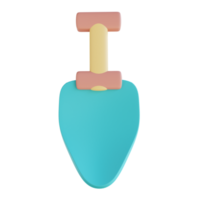 3D illustration Sand shovel png