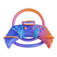 3D illustration colorful gaming controller png