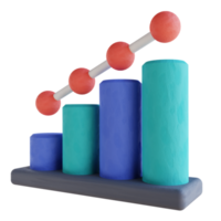 3D-Darstellung Diagrammkerzen png