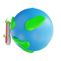 3d illustration global uppvärmningen och ekologi png