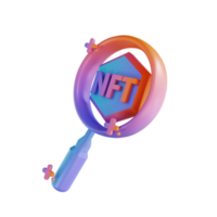 3d illustratie zoeken nft png