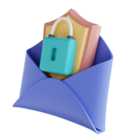 3D illustration security email png