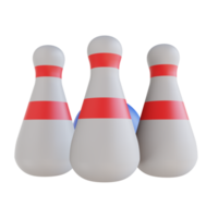 3D illustration bowling ball sport png