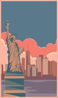 paisaje urbano de nueva york vector