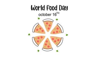 Hand drawn world food day illustration vector