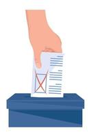 hand insert election vote vector