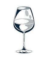 wine cup drawn vector