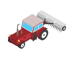 tractor farming vehicle vector