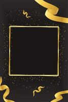 square golden frame vector