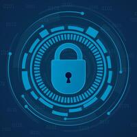 password and padlock vector